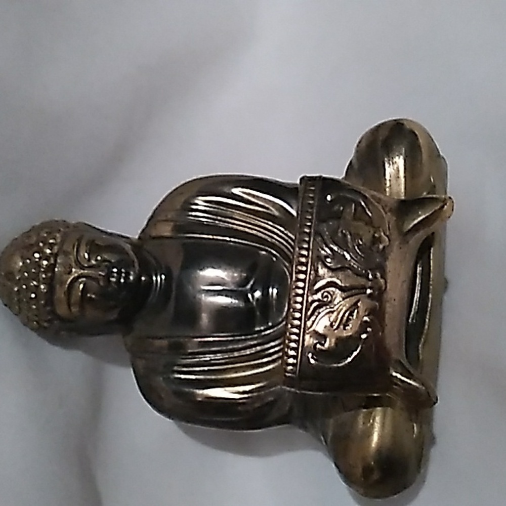 Vintage Bronze Buddha Spelter Burner Box (S1) - Picture 4 of 10